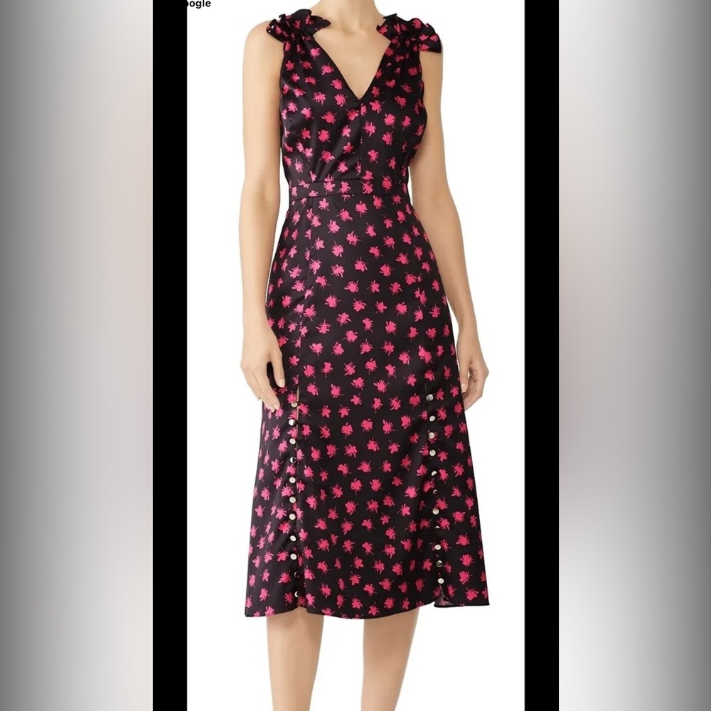 Prabal Gurung Collective Tulip Ruffled Midi Dress Size 8